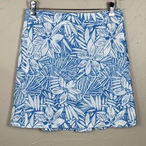 NWT RipSkirt Hawaii Wrap Skirt Floral Small Length 2 Tropical Blue Beach Resort